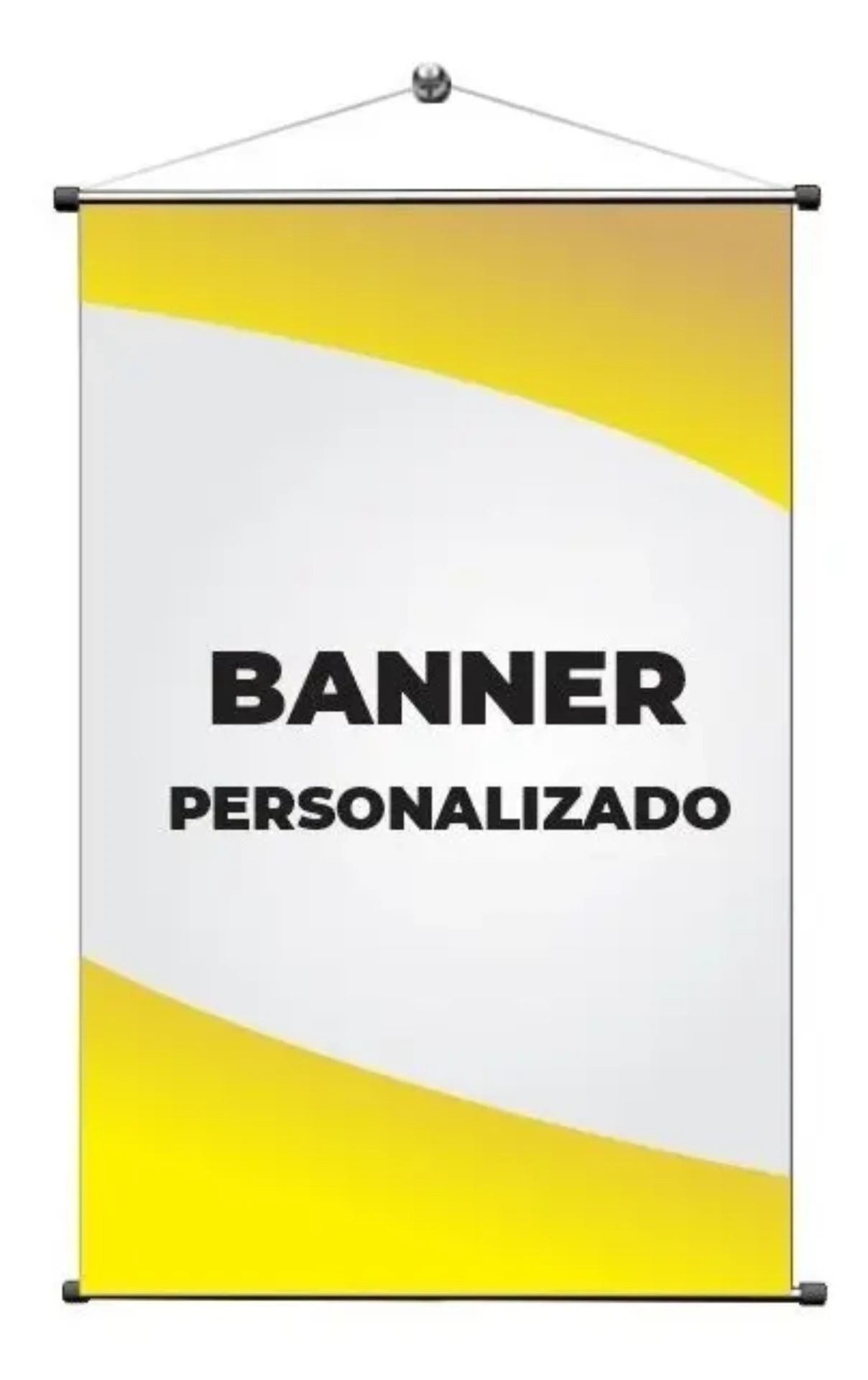 Banner personalizado pendurado com varão