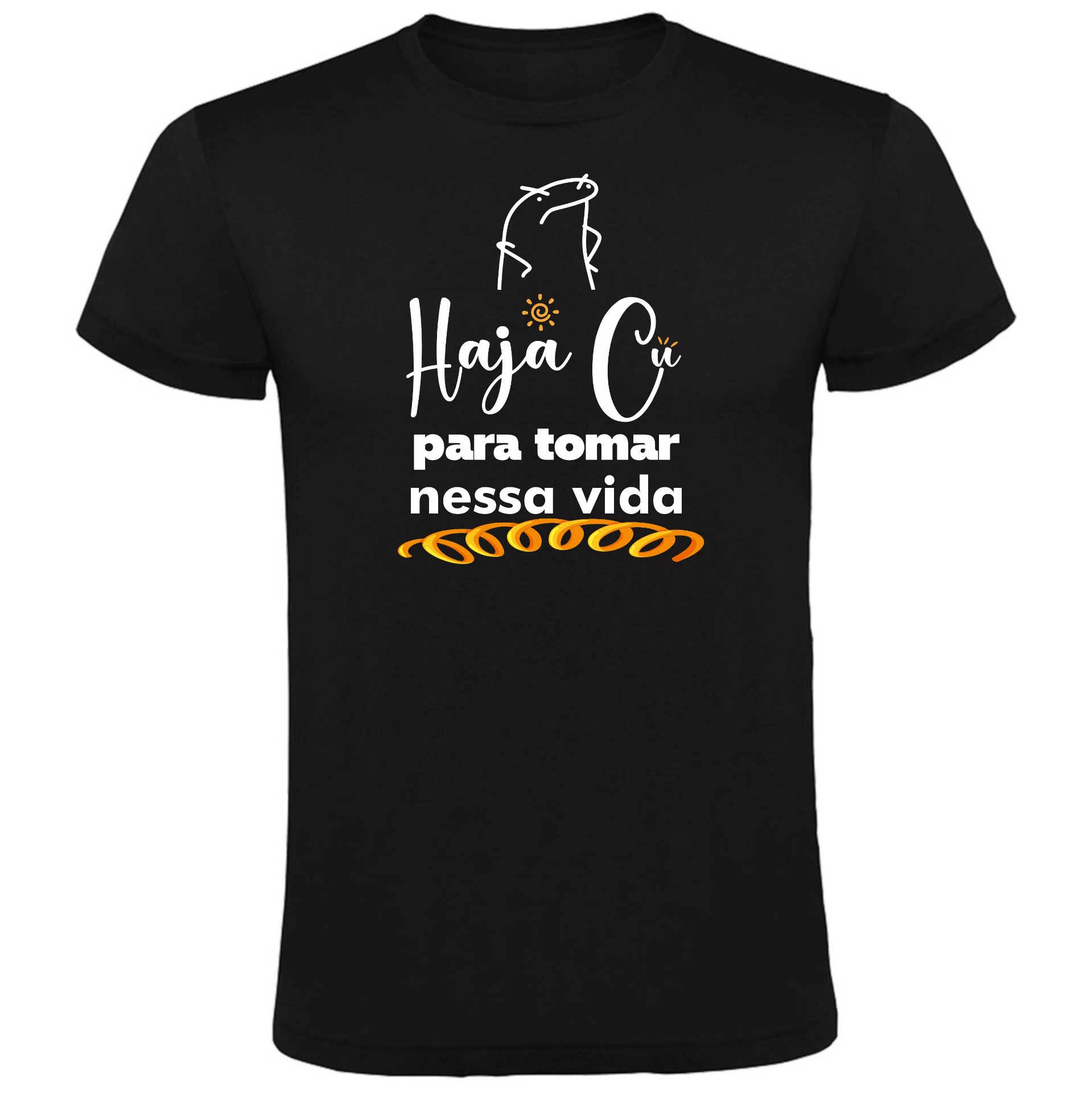 Camisa preta personalizada Haja Cú para tomar nessa vida